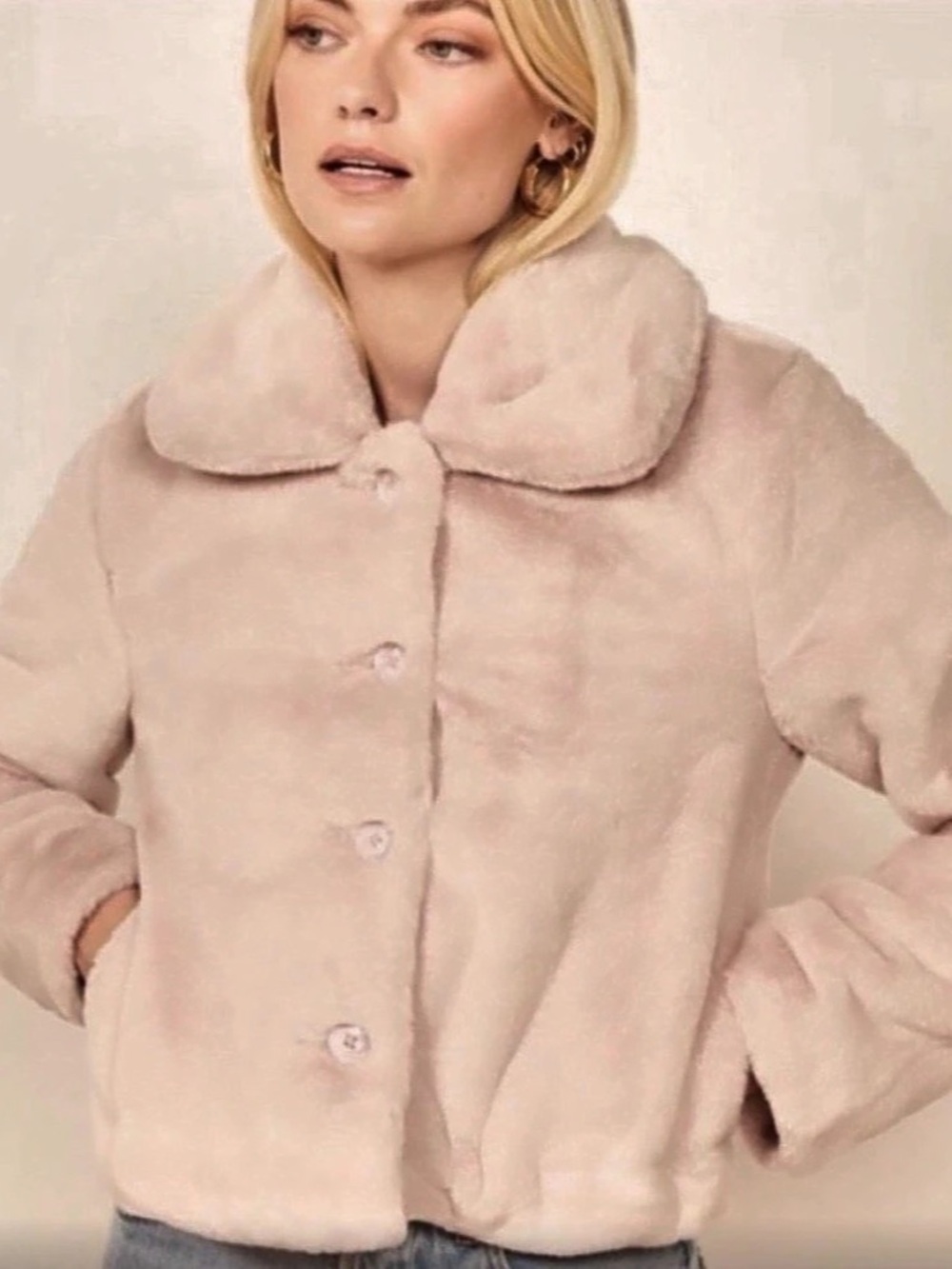 Reformation Hampton Coat Pink Teddy Jacket - Picture 2 of 4